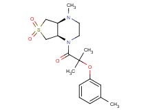 (4aR*,7aS*)-1-methyl-4-[2-methyl-2-(3-methylphenoxy)propanoyl]octahydrothieno[3,4-b]pyrazine 6,6-dioxide