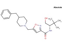 5-[(4-benzylpiperidin-1-yl)methyl]-N-[(1S)-1-(hydroxymethyl)-2,2-dimethylpropyl]isoxazole-3-carboxamide