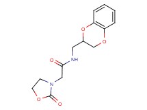 N-(2,3-dihydro-1,4-benzodioxin-2-ylmethyl)-2-(2-oxo-1,3-oxazolidin-3-yl)acetamide