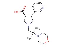 (3S*,4R*)-1-[2-methyl-2-(4-morpholinyl)propyl]-4-(3-pyridinyl)-3-pyrrolidinecarboxylic acid