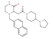 4-(2-naphthylmethyl)-3-{2-oxo-2-[4-(1-pyrrolidinyl)-1-piperidinyl]ethyl}-2-piperazinone