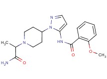 N-{1-[1-(2-amino-1-methyl-2-oxoethyl)piperidin-4-yl]-1H-pyrazol-5-yl}-2-methoxybenzamide
