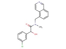 2-(3-chlorophenyl)-2-hydroxy-N-(5-isoquinolinylmethyl)-N-methylacetamide