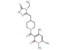 3-({4-[(4-ethyl-5-oxo-4,5-dihydro-1H-1,2,4-triazol-3-yl)methyl]-1-piperidinyl}carbonyl)-1,4,6-trimethyl-2(1H)-pyridinone