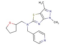 1,3-dimethyl-N-(pyridin-4-ylmethyl)-N-(tetrahydrofuran-2-ylmethyl)-1H-pyrazolo[3,4-d][1,3]thiazol-5-amine