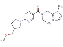 N-ethyl-6-[3-(methoxymethyl)-1-pyrrolidinyl]-N-[(1-methyl-1H-imidazol-2-yl)methyl]nicotinamide