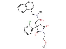 2-[3-(2-chlorophenyl)-1-(2-methoxyethyl)-2,5-dioxo-3-pyrrolidinyl]-N-methyl-N-(1-naphthylmethyl)acetamide
