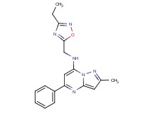 N-[(3-ethyl-1,2,4-oxadiazol-5-yl)methyl]-2-methyl-5-phenylpyrazolo[1,5-a]pyrimidin-7-amine