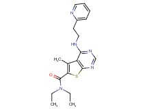 N,N-diethyl-5-methyl-4-{[2-(2-pyridinyl)ethyl]amino}thieno[2,3-d]pyrimidine-6-carboxamide