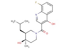 8-fluoro-3-{[rel-(3S,4R)-4-hydroxy-3-isobutyl-4-methyl-1-piperidinyl]carbonyl}-4-quinolinol