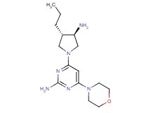 4-[rel-(3R,4S)-3-amino-4-propyl-1-pyrrolidinyl]-6-(4-morpholinyl)-2-pyrimidinamine dihydrochloride