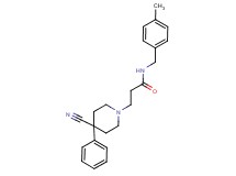 3-(4-cyano-4-phenylpiperidin-1-yl)-N-(4-methylbenzyl)propanamide