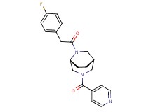 (1S*,5R*)-6-[(4-fluorophenyl)acetyl]-3-isonicotinoyl-3,6-diazabicyclo[3.2.2]nonane