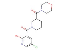 5-chloro-3-{[3-(4-morpholinylcarbonyl)-1-piperidinyl]carbonyl}-2-pyridinol