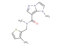 N,1-dimethyl-N-[(3-methyl-2-thienyl)methyl]-1H-imidazo[1,2-b]pyrazole-7-carboxamide
