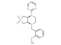 (4aS*,7aR*)-1-(2-methoxybenzyl)-4-pyrimidin-2-yloctahydrothieno[3,4-b]pyrazine 6,6-dioxide