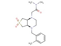 N,N-dimethyl-2-[(4aR*,7aS*)-4-(2-methylbenzyl)-6,6-dioxidohexahydrothieno[3,4-b]pyrazin-1(2H)-yl]acetamide
