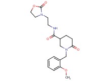 1-(2-methoxybenzyl)-6-oxo-N-[2-(2-oxo-1,3-oxazolidin-3-yl)ethyl]-3-piperidinecarboxamide