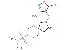 2-[(3,5-dimethyl-4-isoxazolyl)methyl]-N,N-dimethyl-3-oxo-2,8-diazaspiro[4.5]decane-8-sulfonamide
