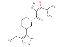 3-(4-ethyl-1H-pyrazol-5-yl)-1-[(5-isopropyl-1,3-oxazol-4-yl)carbonyl]piperidine