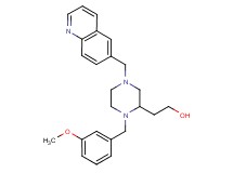 2-[1-(3-methoxybenzyl)-4-(6-quinolinylmethyl)-2-piperazinyl]ethanol