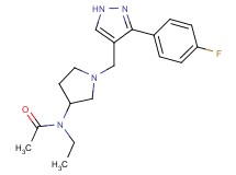 N-ethyl-N-(1-{[3-(4-fluorophenyl)-1H-pyrazol-4-yl]methyl}pyrrolidin-3-yl)acetamide