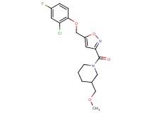 1-({5-[(2-chloro-4-fluorophenoxy)methyl]-3-isoxazolyl}carbonyl)-3-(methoxymethyl)piperidine
