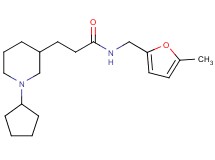 3-(1-cyclopentyl-3-piperidinyl)-N-[(5-methyl-2-furyl)methyl]propanamide