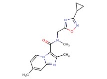 N-[(3-cyclopropyl-1,2,4-oxadiazol-5-yl)methyl]-N,2,7-trimethylimidazo[1,2-a]pyridine-3-carboxamide
