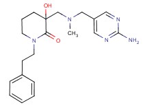 3-{[[(2-aminopyrimidin-5-yl)methyl](methyl)amino]methyl}-3-hydroxy-1-(2-phenylethyl)piperidin-2-one