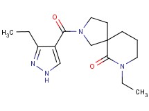 7-ethyl-2-[(3-ethyl-1H-pyrazol-4-yl)carbonyl]-2,7-diazaspiro[4.5]decan-6-one