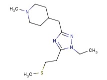 4-({1-ethyl-5-[2-(methylthio)ethyl]-1H-1,2,4-triazol-3-yl}methyl)-1-methylpiperidine