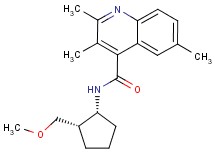 N-[(1R*,2S*)-2-(methoxymethyl)cyclopentyl]-2,3,6-trimethyl-4-quinolinecarboxamide