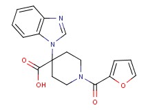 4-(1H-benzimidazol-1-yl)-1-(2-furoyl)piperidine-4-carboxylic acid