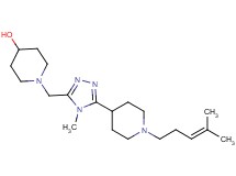1-({4-methyl-5-[1-(4-methylpent-3-en-1-yl)piperidin-4-yl]-4H-1,2,4-triazol-3-yl}methyl)piperidin-4-ol