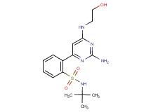 2-{2-amino-6-[(2-hydroxyethyl)amino]pyrimidin-4-yl}-N-(tert-butyl)benzenesulfonamide