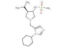N-{(3S*,4R*)-1-[(1-cyclohexyl-1H-imidazol-5-yl)methyl]-4-isopropylpyrrolidin-3-yl}methanesulfonamide