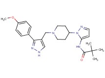 N-[1-(1-{[3-(4-methoxyphenyl)-1H-pyrazol-4-yl]methyl}-4-piperidinyl)-1H-pyrazol-5-yl]-2,2-dimethylpropanamide