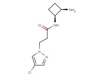N-[(1S*,2R*)-2-aminocyclobutyl]-3-(4-chloro-1H-pyrazol-1-yl)propanamide