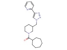 2-(1-{[1-(cycloheptylcarbonyl)piperidin-3-yl]methyl}-1H-1,2,3-triazol-4-yl)pyridine