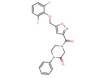 4-({5-[(2,6-difluorophenoxy)methyl]-3-isoxazolyl}carbonyl)-1-phenyl-2-piperazinone