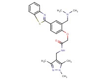 2-{4-(1,3-benzothiazol-2-yl)-2-[(dimethylamino)methyl]phenoxy}-N-[(1,3,5-trimethyl-1H-pyrazol-4-yl)methyl]acetamide