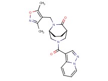 (1S*,5R*)-6-[(3,5-dimethylisoxazol-4-yl)methyl]-3-(pyrazolo[1,5-a]pyridin-3-ylcarbonyl)-3,6-diazabicyclo[3.2.2]nonan-7-one