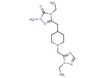 4-ethyl-5-({1-[(1-ethyl-1H-1,2,4-triazol-5-yl)methyl]piperidin-4-yl}methyl)-2-methyl-2,4-dihydro-3H-1,2,4-triazol-3-one