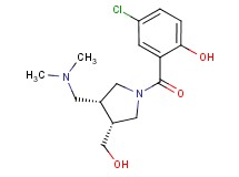 4-chloro-2-{[(3R*,4R*)-3-[(dimethylamino)methyl]-4-(hydroxymethyl)pyrrolidin-1-yl]carbonyl}phenol