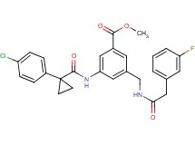 methyl 3-({[1-(4-chlorophenyl)cyclopropyl]carbonyl}amino)-5-({[(3-fluorophenyl)acetyl]amino}methyl)benzoate