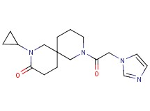 2-cyclopropyl-8-(1H-imidazol-1-ylacetyl)-2,8-diazaspiro[5.5]undecan-3-one
