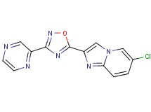 6-chloro-2-[3-(2-pyrazinyl)-1,2,4-oxadiazol-5-yl]imidazo[1,2-a]pyridine