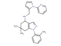6,6-dimethyl-1-(2-methylphenyl)-N-{[1-(2-pyridinyl)-1H-pyrrol-2-yl]methyl}-4,5,6,7-tetrahydro-1H-indazol-4-amine