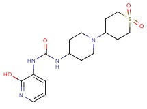 N-[1-(1,1-dioxidotetrahydro-2H-thiopyran-4-yl)piperidin-4-yl]-N'-(2-hydroxypyridin-3-yl)urea